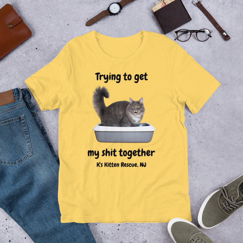 unisex-staple-t-shirt-yellow-front-67778688e07f2.jpg Trying To Get My Shit Together Unisex t-shirt - Image 9