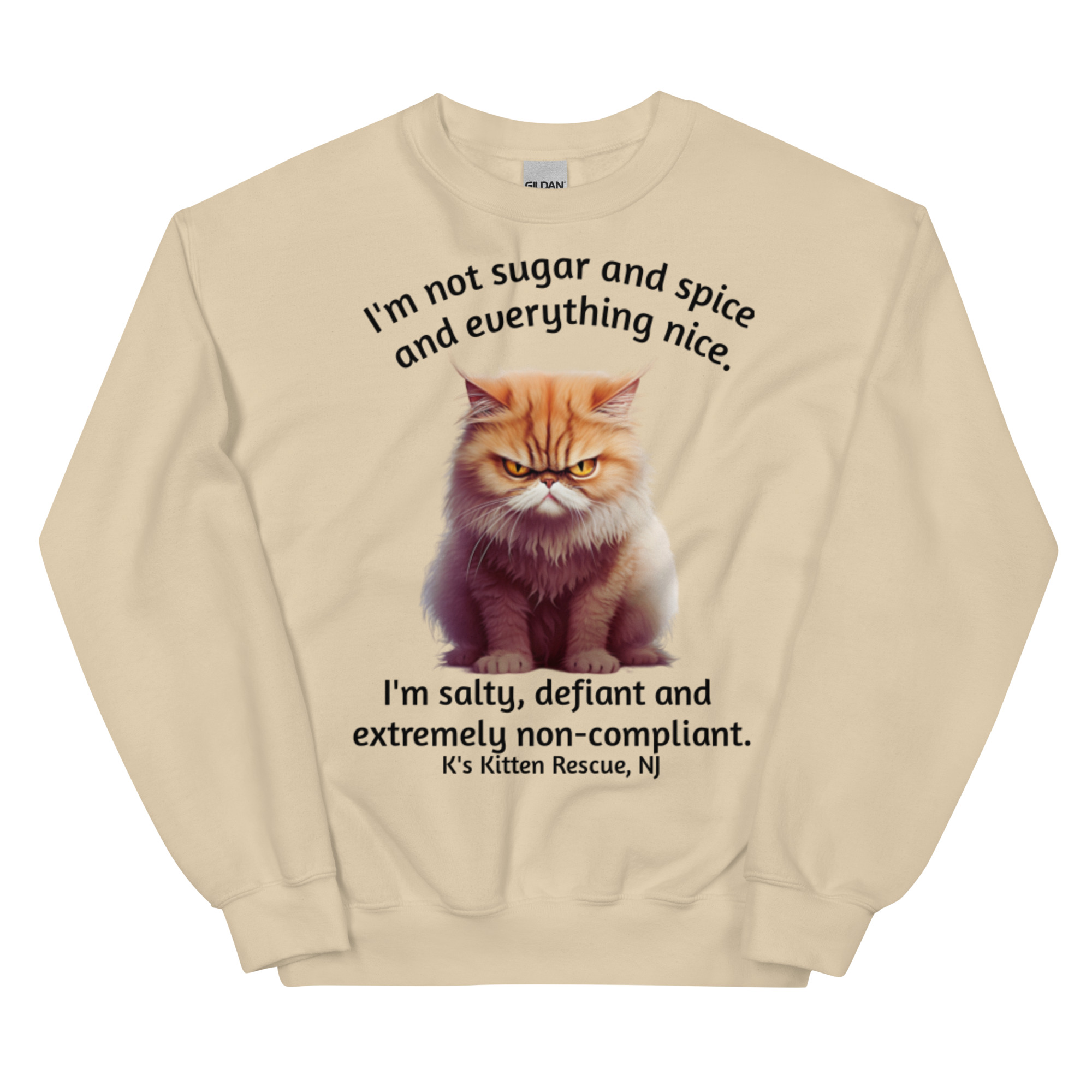 unisex-crew-neck-sweatshirt-sand-front-67c1563e580df.jpg Not Sugar And Spice Unisex Sweatshirt - Image 8
