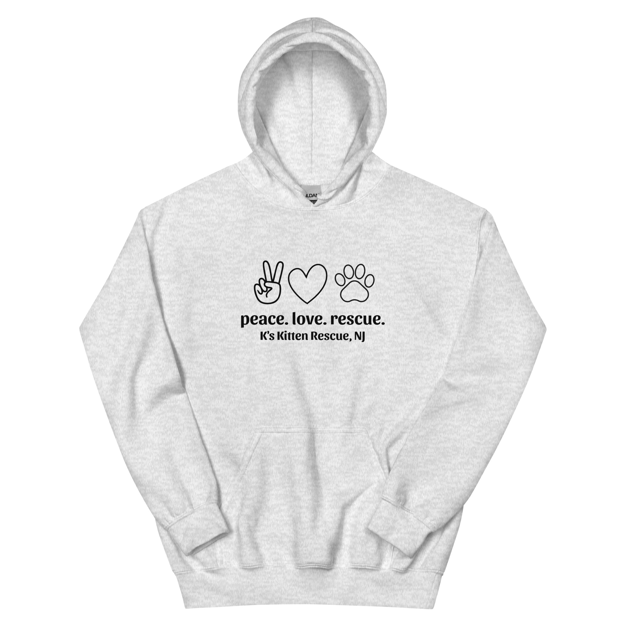 unisex-heavy-blend-hoodie-ash-front-67aa9c3735810.jpg Peace Love Rescue Unisex Hoodie - Image 12