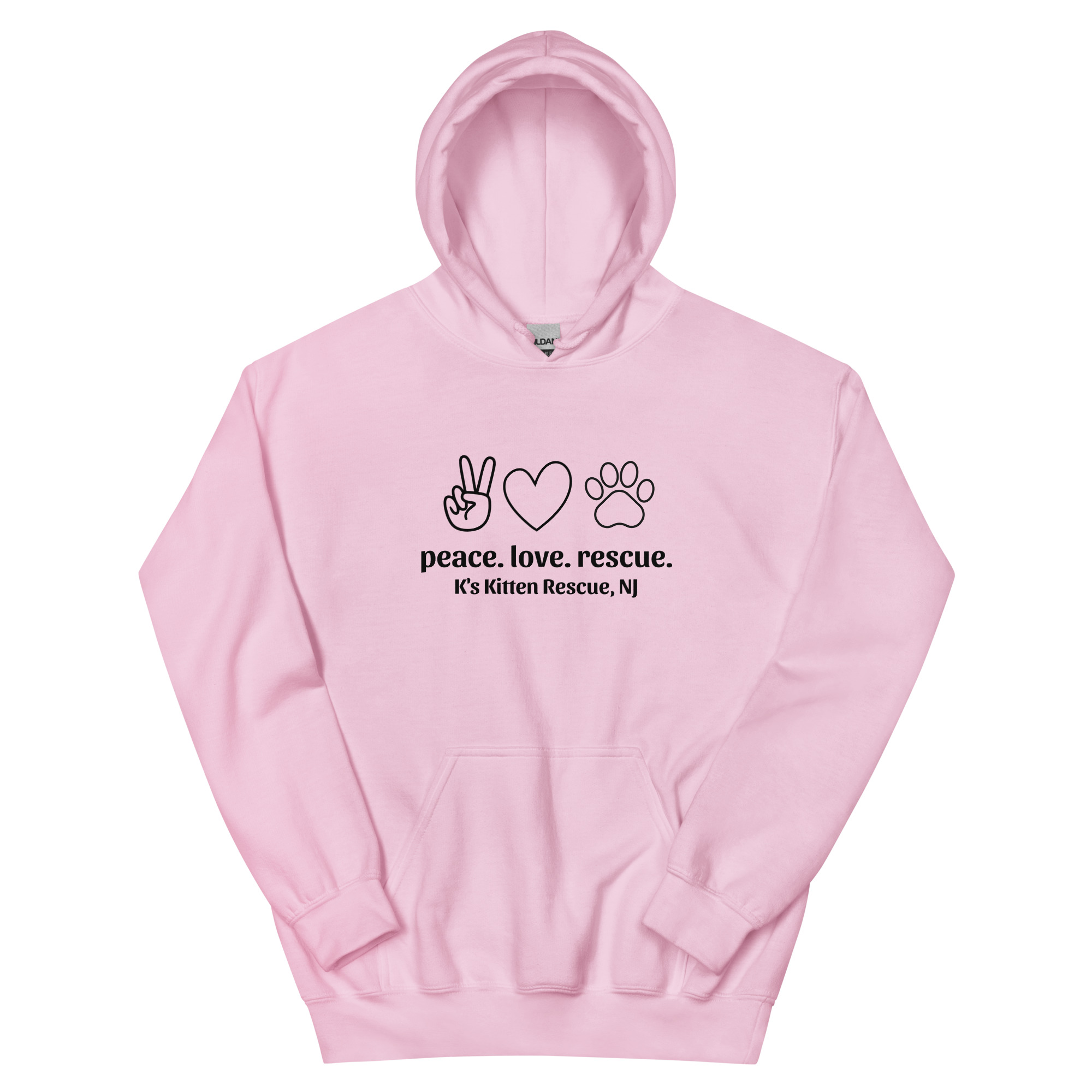 unisex-heavy-blend-hoodie-light-pink-front-67aa9c3723cf7.jpg Peace Love Rescue Unisex Hoodie - Image 11