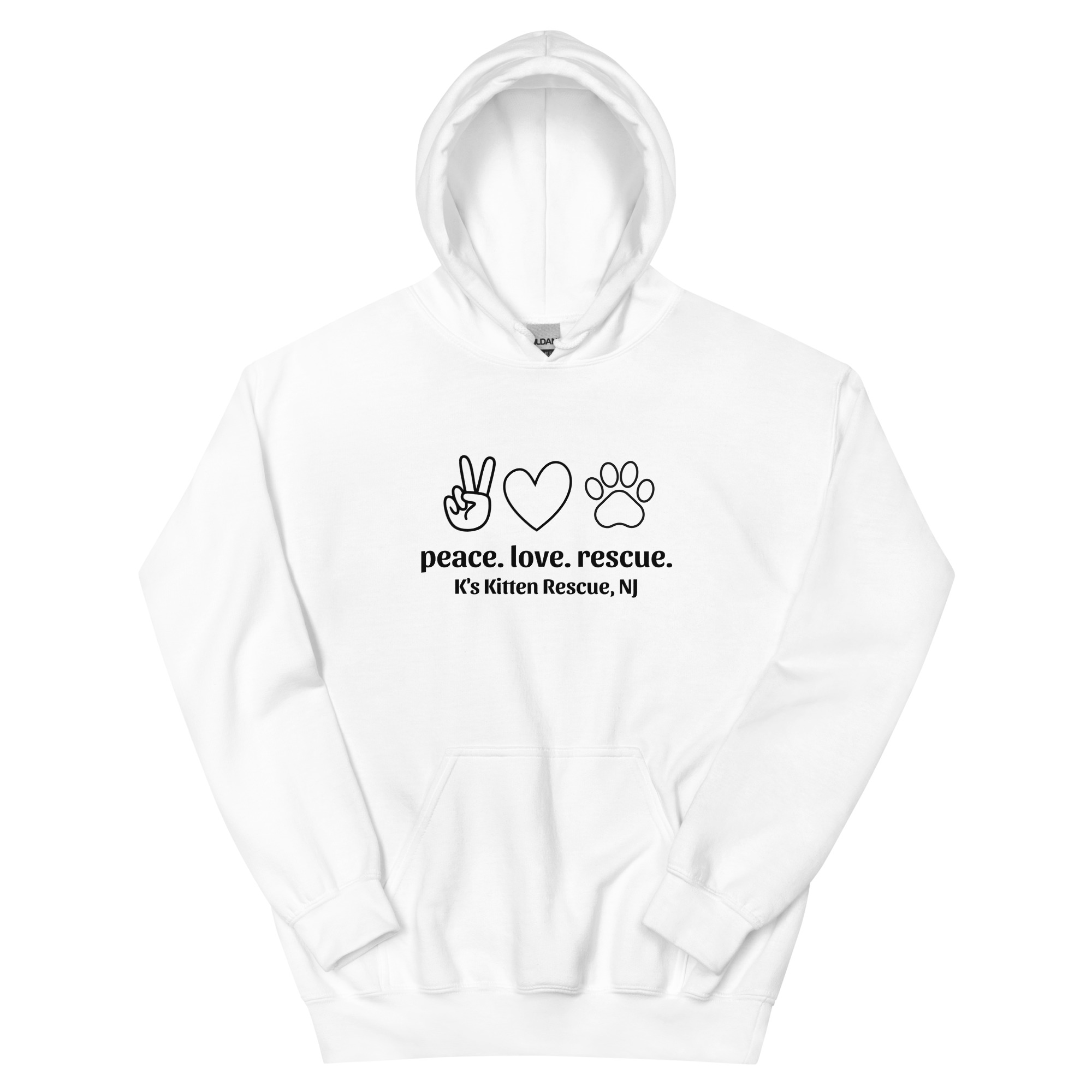unisex-heavy-blend-hoodie-white-front-67aa9c3742883.jpg Peace Love Rescue Unisex Hoodie - Image 13