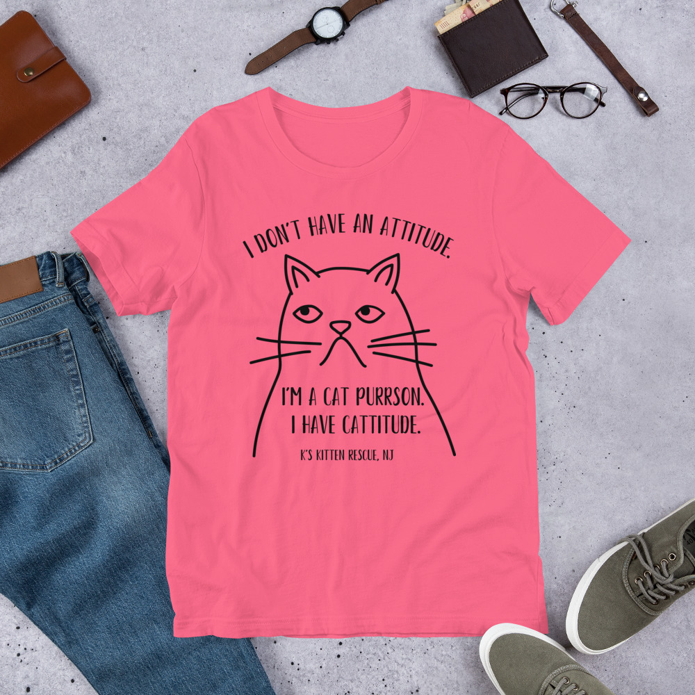 unisex-staple-t-shirt-charity-pink-front-67c004794205d.jpg Cattitude Unisex t-shirt - Image 2
