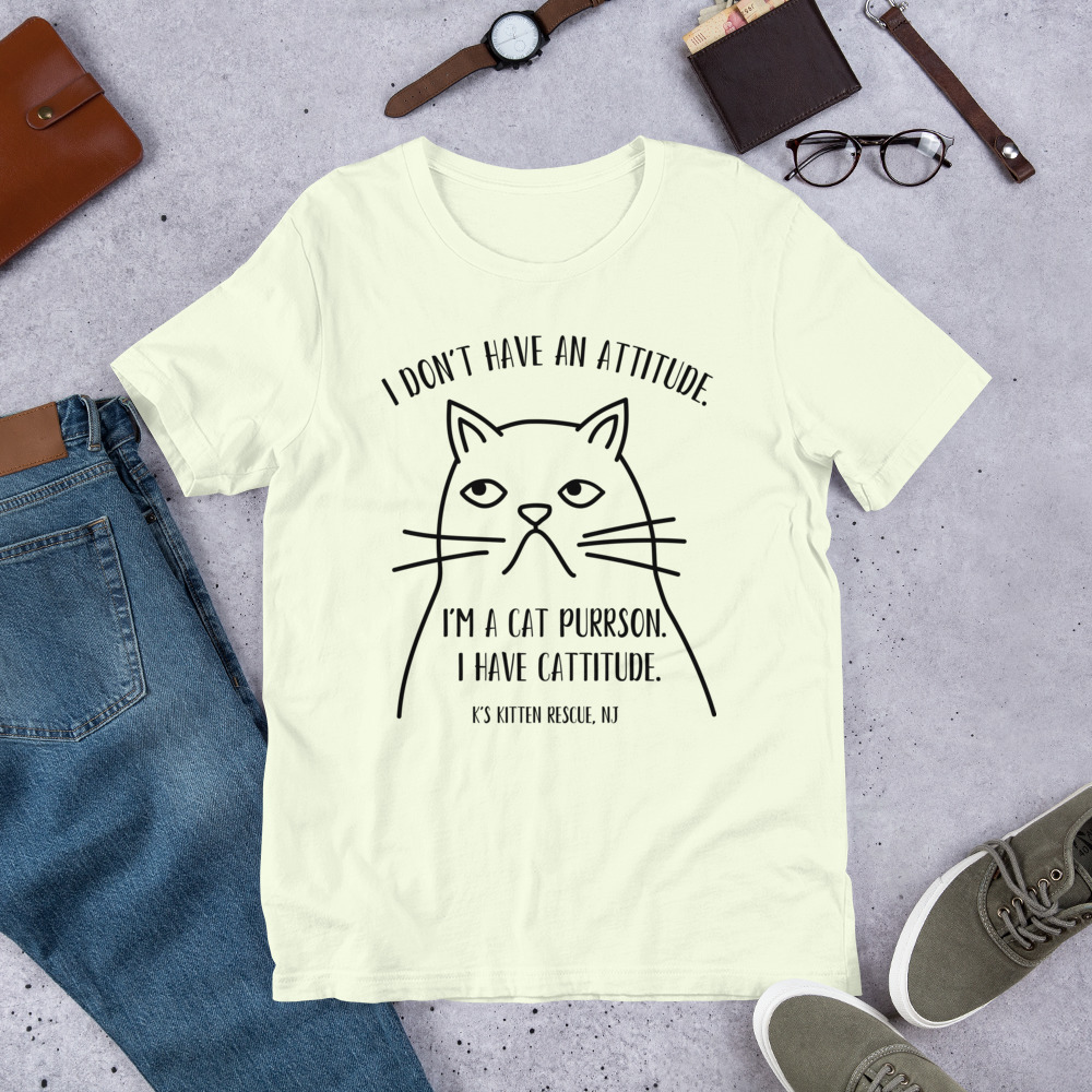 unisex-staple-t-shirt-citron-front-67c00479dae75.jpg Cattitude Unisex t-shirt - Image 15