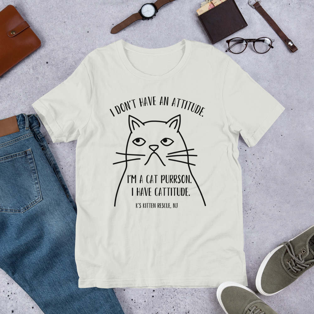 unisex-staple-t-shirt-silver-front-67c00479ad755.jpg Cattitude Unisex t-shirt - Image 13