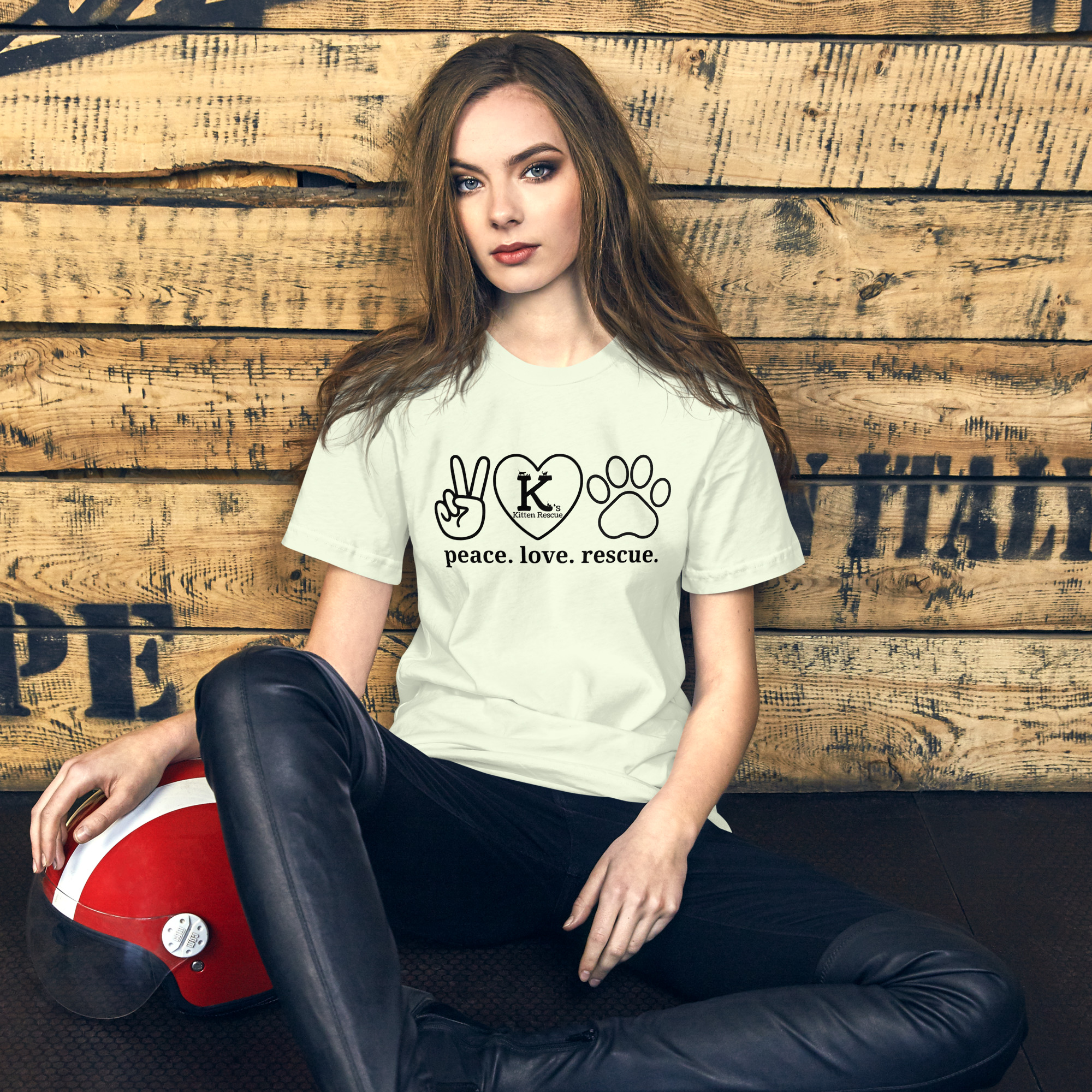 unisex-staple-t-shirt-citron-front-67e978c783c70.jpg Peace Love Rescue Unisex t-shirt - Image 11