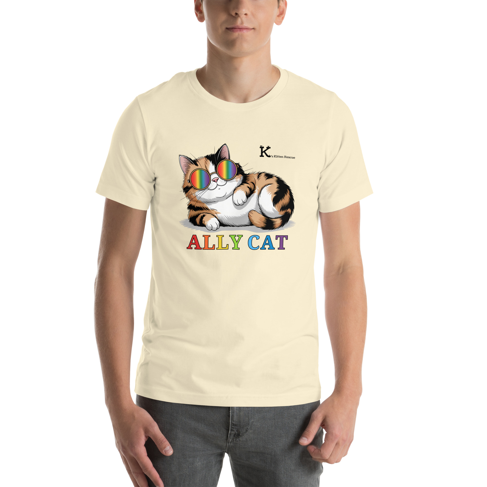 unisex-staple-t-shirt-natural-front-687fa845dc989-1.jpg Ally Cat Unisex t-shirt